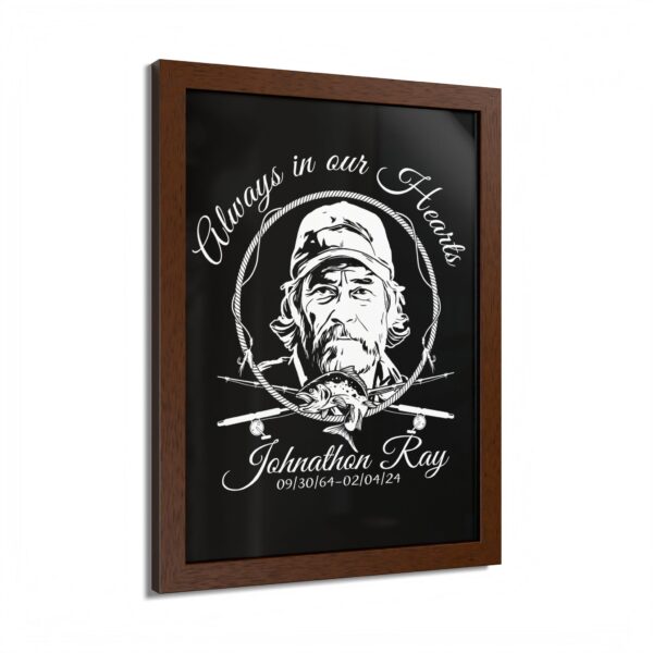 Memorial Framed Poster, Always in Our Hearts Decor, Personalized Keepsake, Fishing Theme Art, Thoughtful Gift for Remembering Loved Ones - Image 2