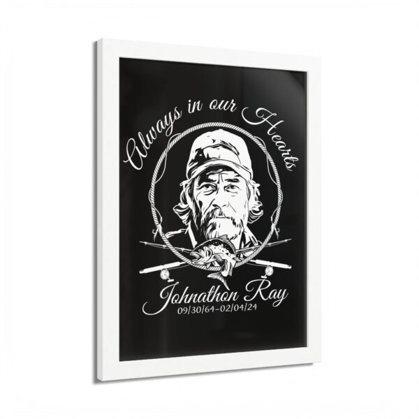 Memorial Framed Poster, Always in Our Hearts Decor, Personalized Keepsake, Fishing Theme Art, Thoughtful Gift for Remembering Loved Ones - Image 6